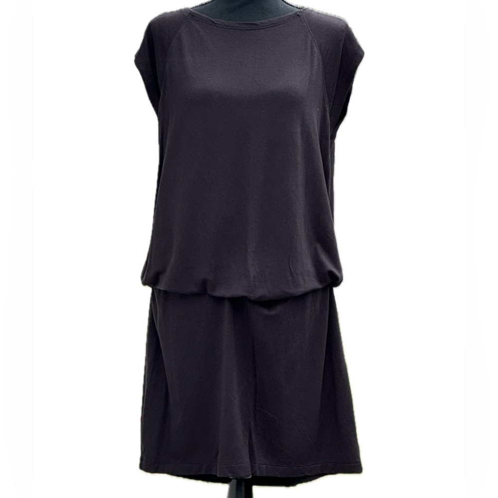 Lou & Grey Scoop Back Jersey Dress in Black